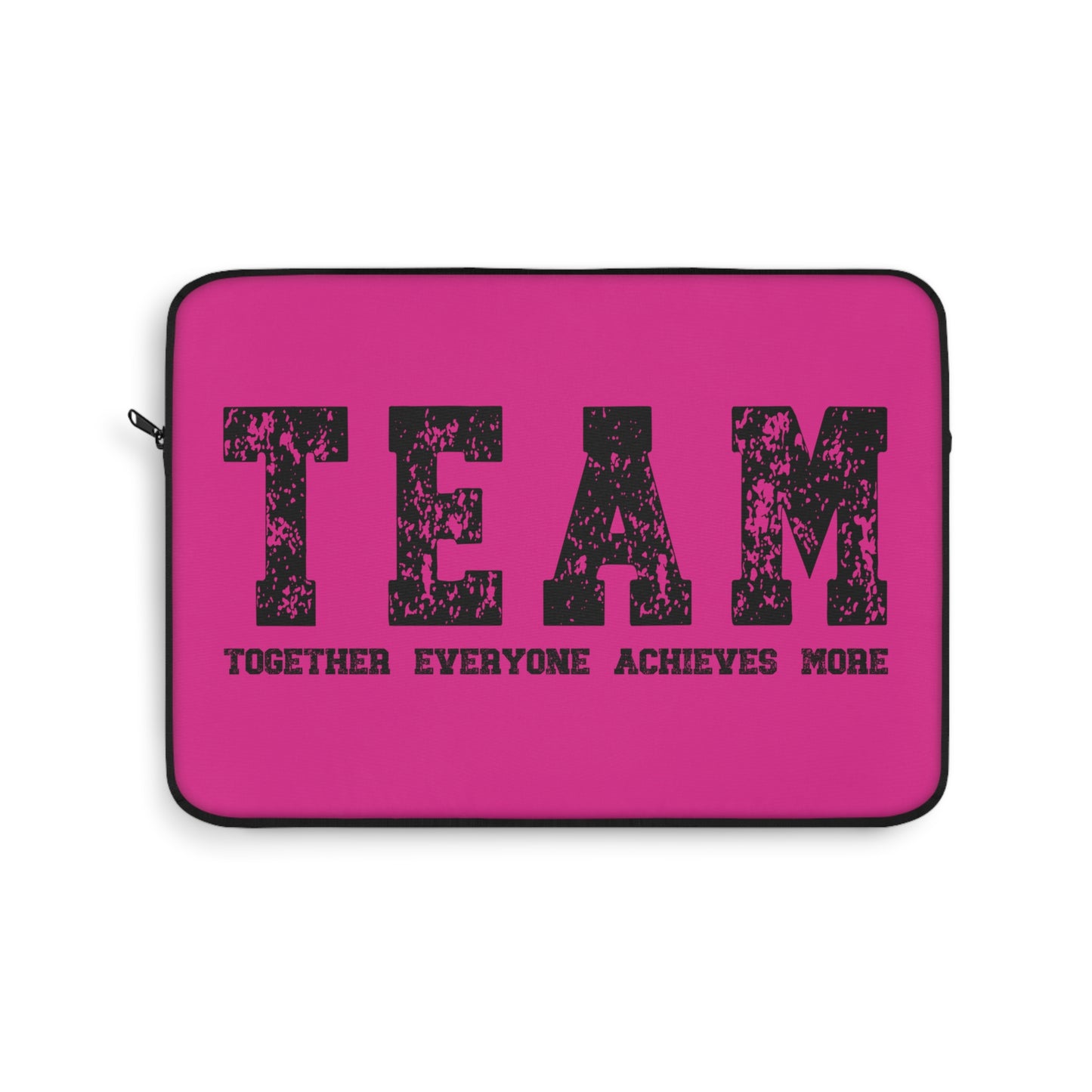 TEAM Together Everyone Achieves More Pink & Black Laptop or Ipad Protective Sleeve 3 Sizes