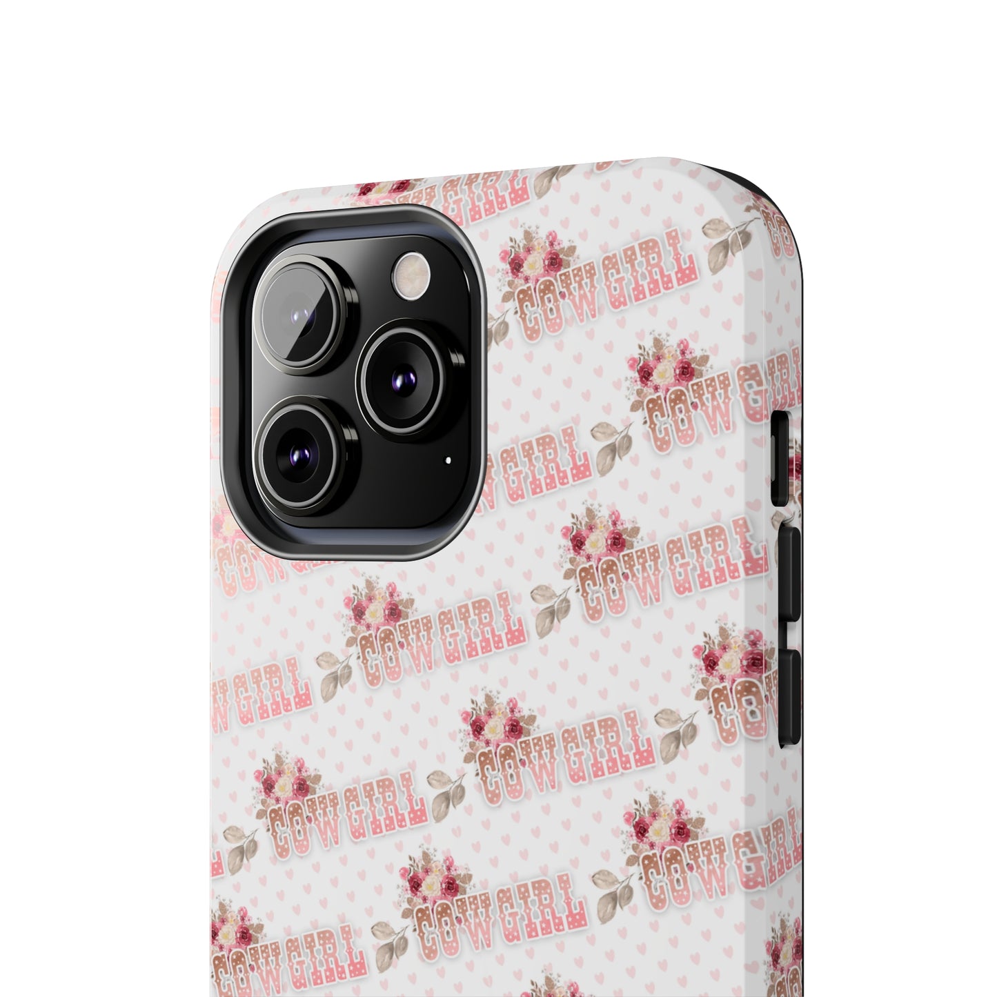 Pink Cowgirl and Flowers Iphone Tough Phone Case