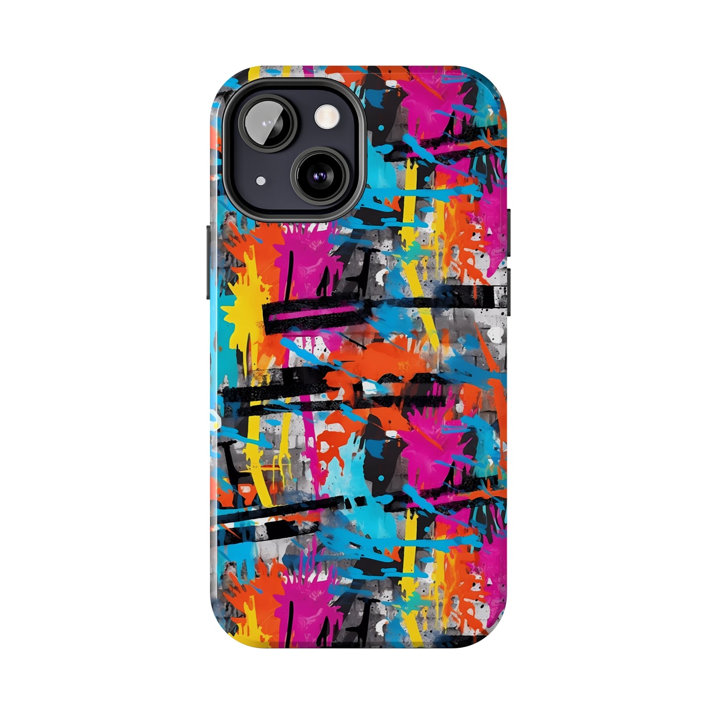 Rainbow Color Abstract Graffiti Design Iphone Tough Phone Case