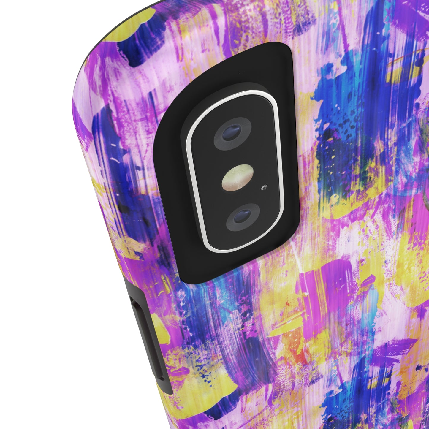 Pink & Yellow Spring Painted Abstract Iphone Tough Phone Case