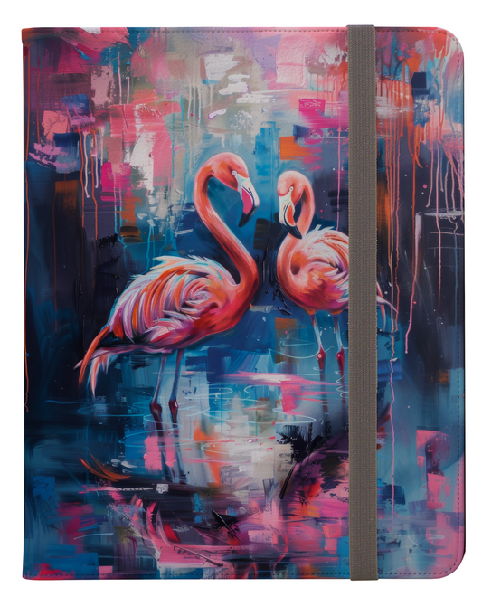 Vibrant Abstract Urban Flamingos Ipad Pro 11 & Pro 12.9 Protective Case and Pencil Holder