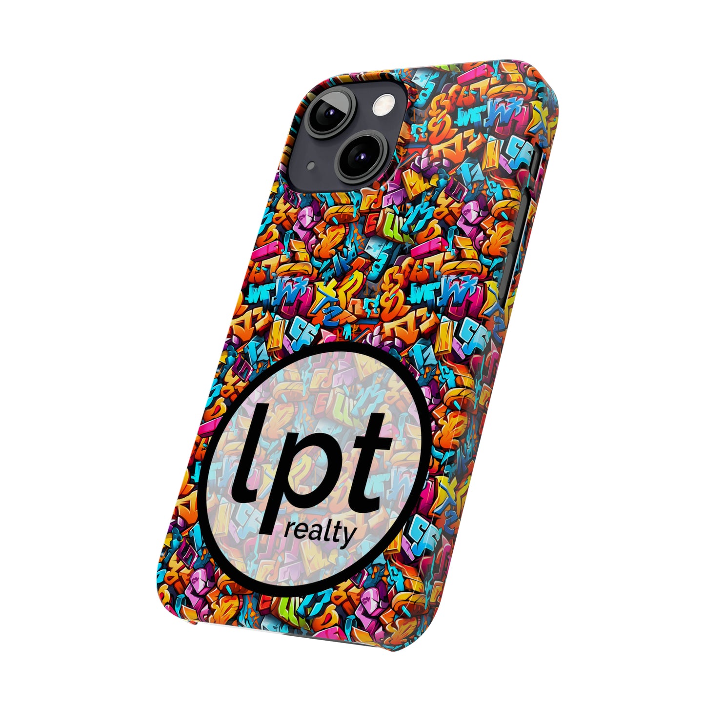 LPT Realty Logo -  3D Street Art Graffiti Design Iphone 15-12 Slim Phone Case