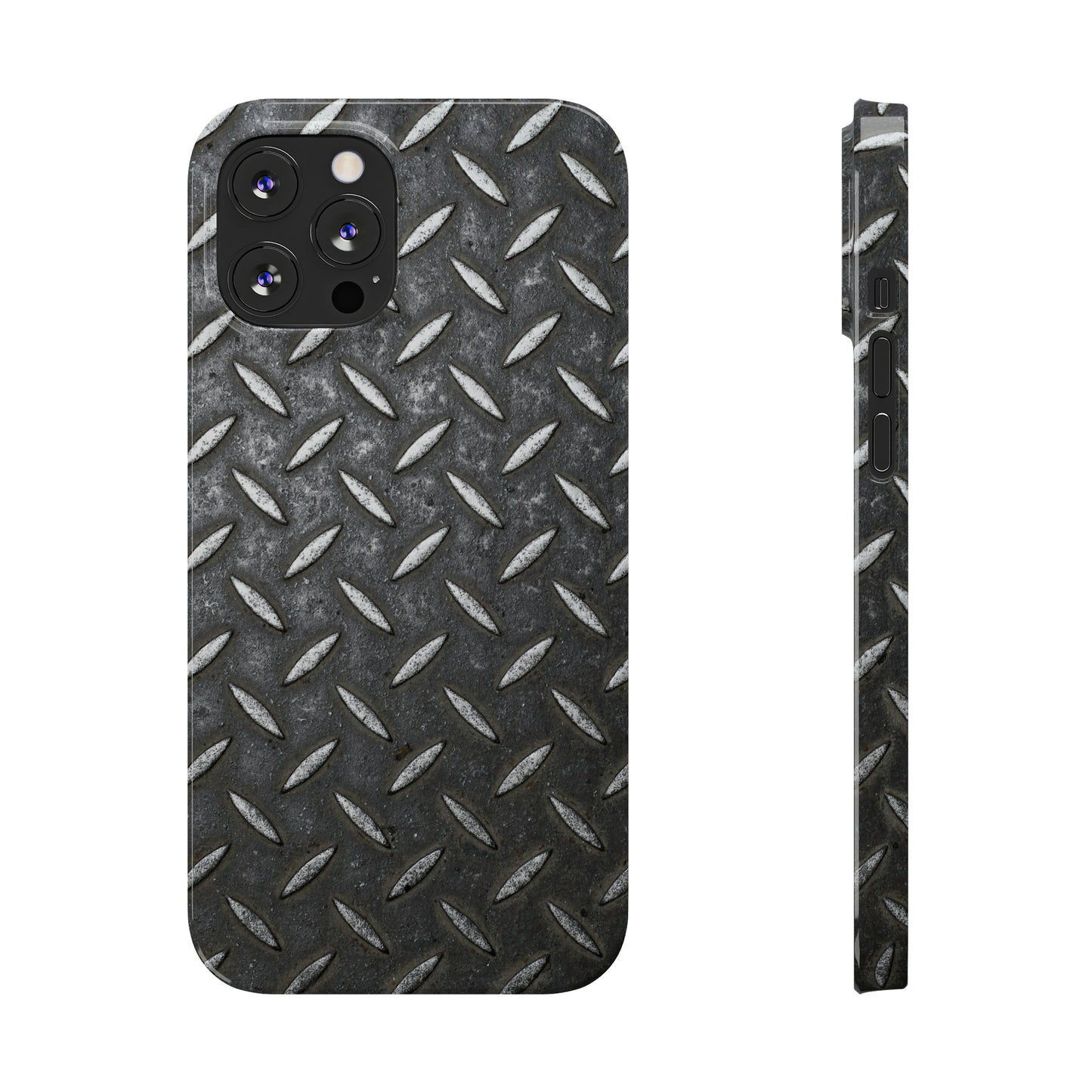 Steel Diamond Plate Design Iphone 15-12 Slim Phone Case