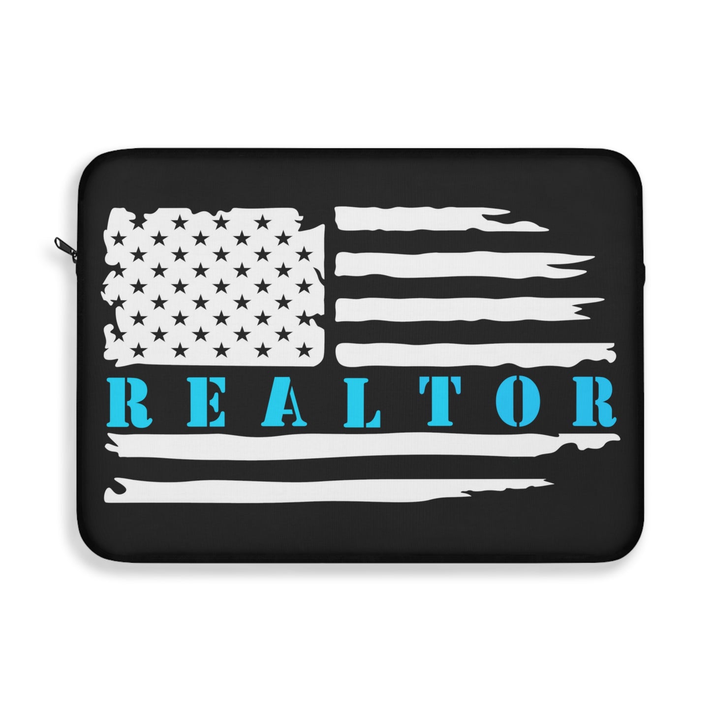 American Flag & Realtor Blue and White Laptop or Ipad Protective Sleeve 3 Sizes