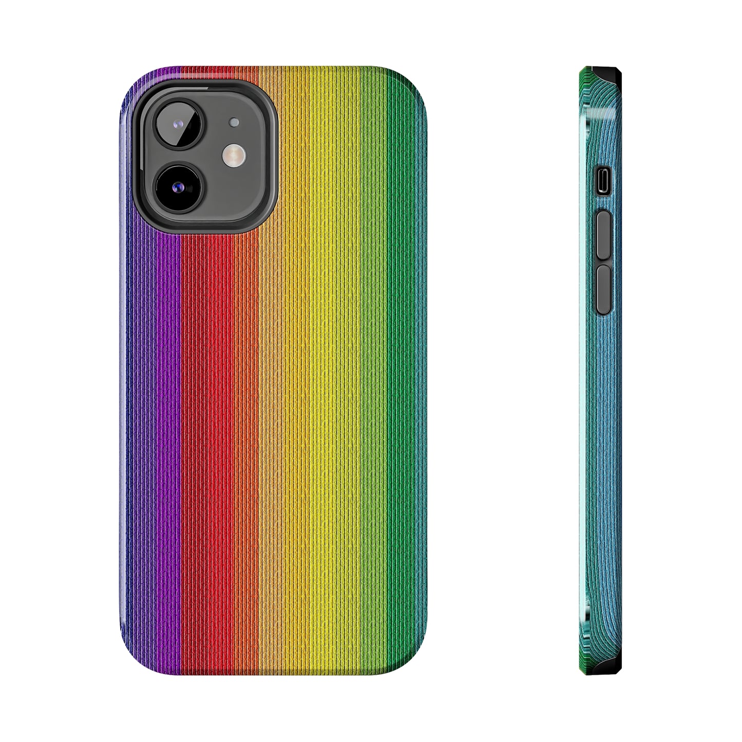 Rainbow Stripe Design Iphone Tough Phone Case