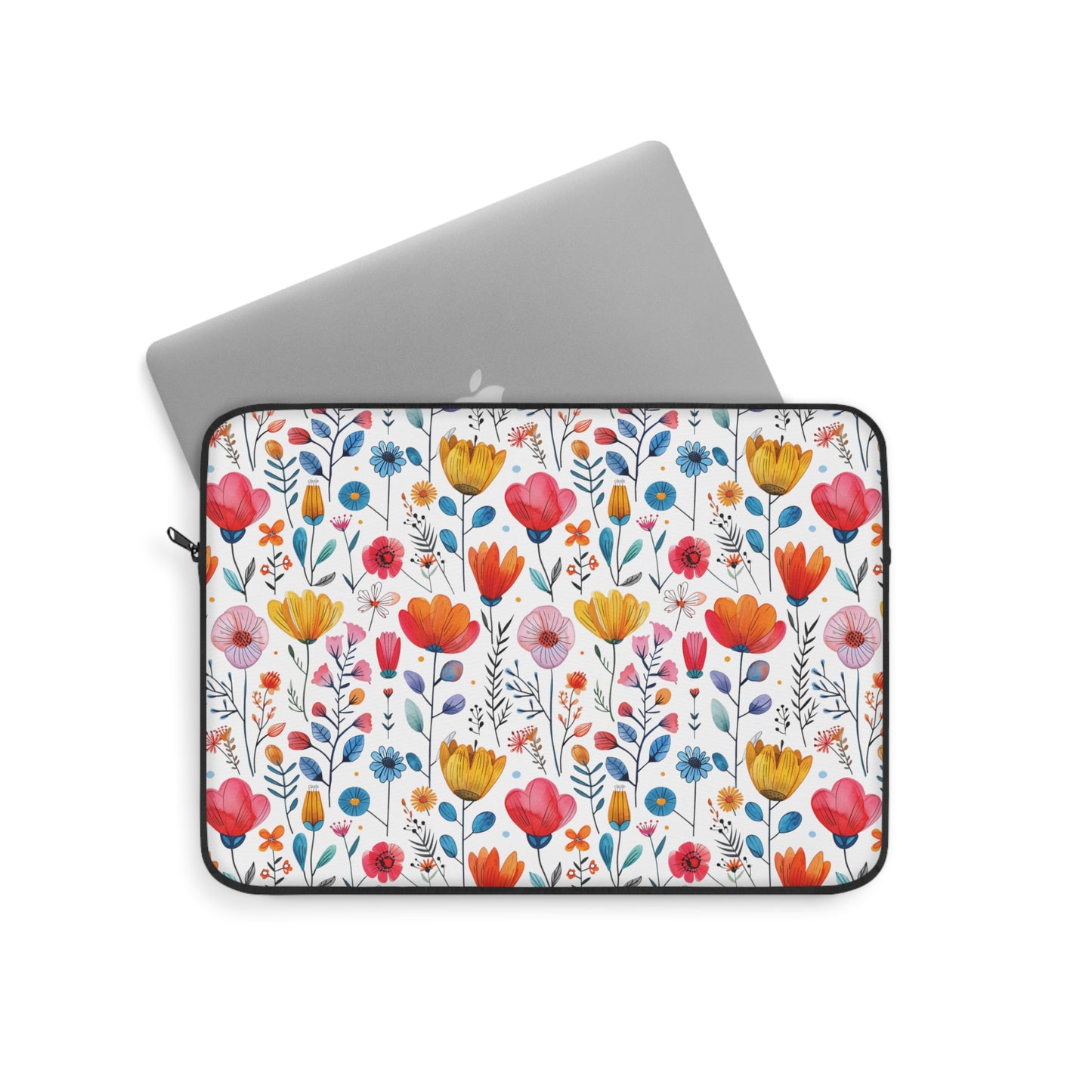 Vibrant Spring Blooms in a Kaleidoscope of Colors Laptop or Ipad Protective Sleeve 3 Sizes Available