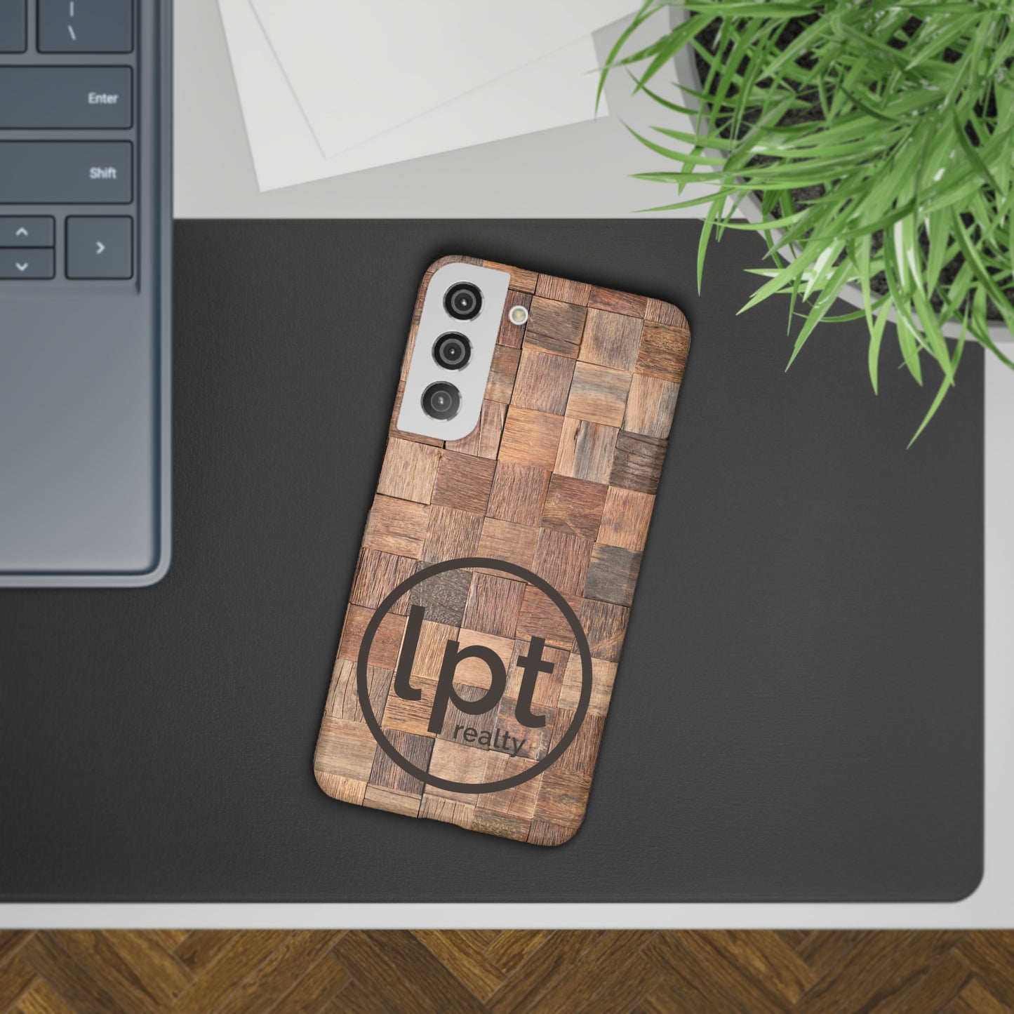 LPT Realty Logo -  Organic Elegance Natural Woven Wood Design Design Samsung Slim Cases