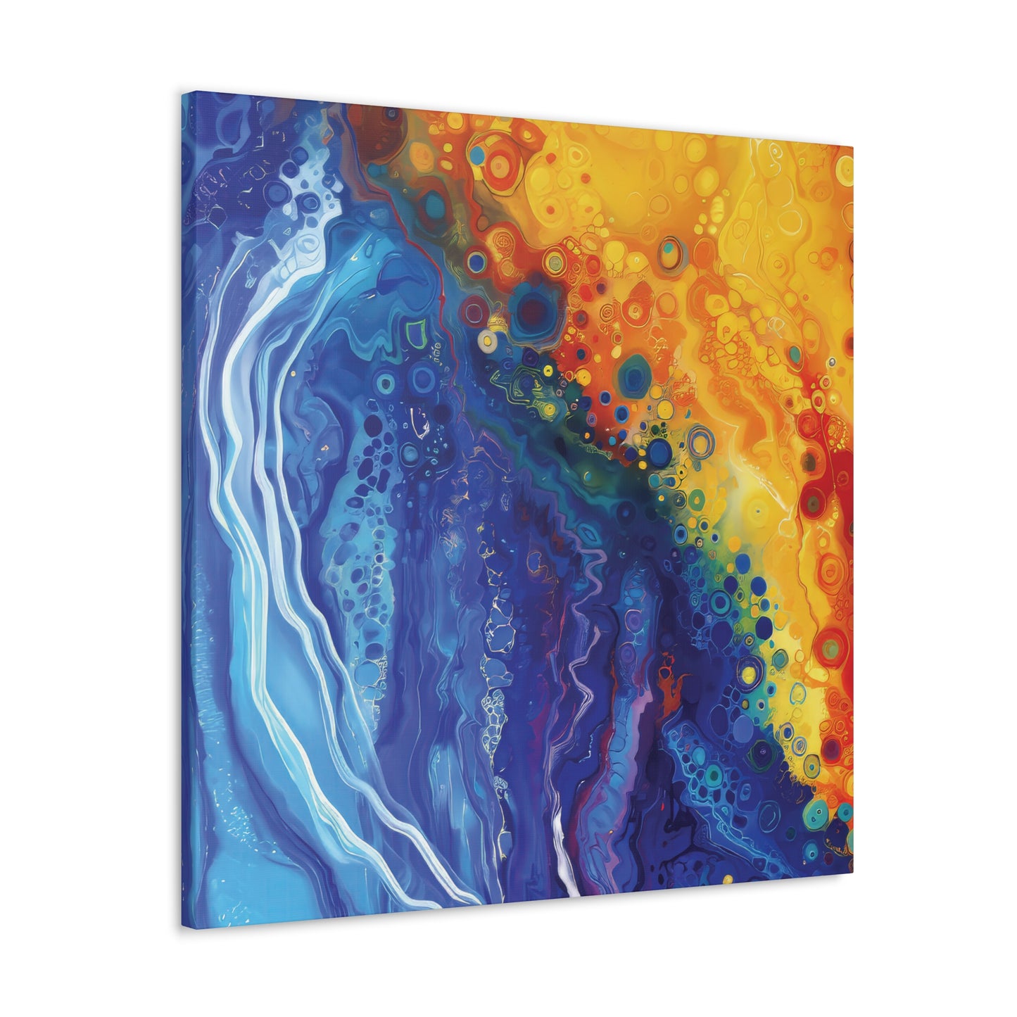 Sun and Space Alcohol Ink Print on Canvas Gallery Wraps  - 5 Sizes