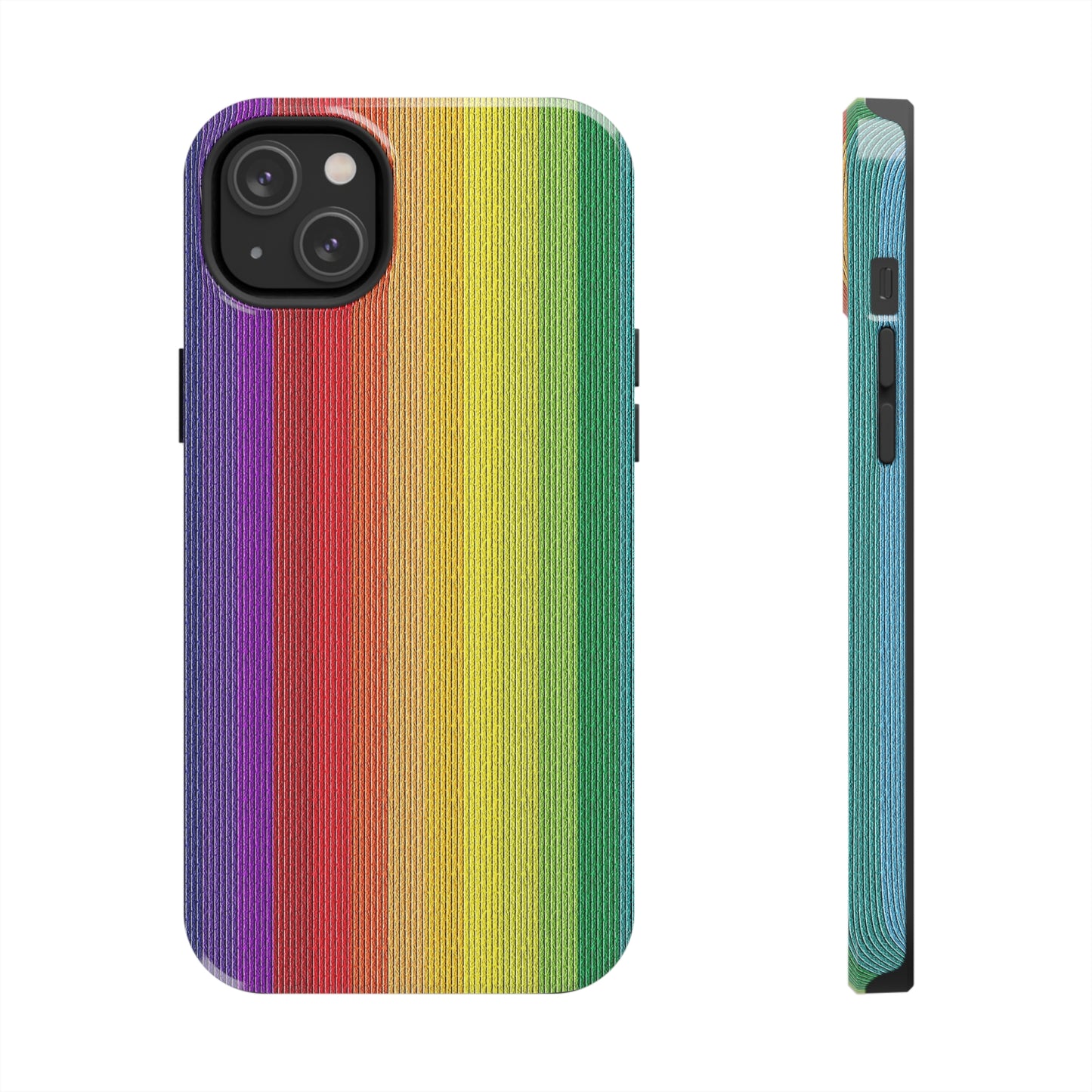 Rainbow Stripe Design Iphone Tough Phone Case