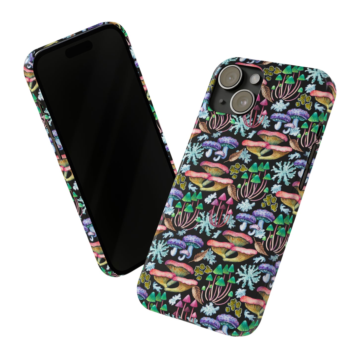 Mushroom Garden Design Iphone 15-12 Slim Phone Case