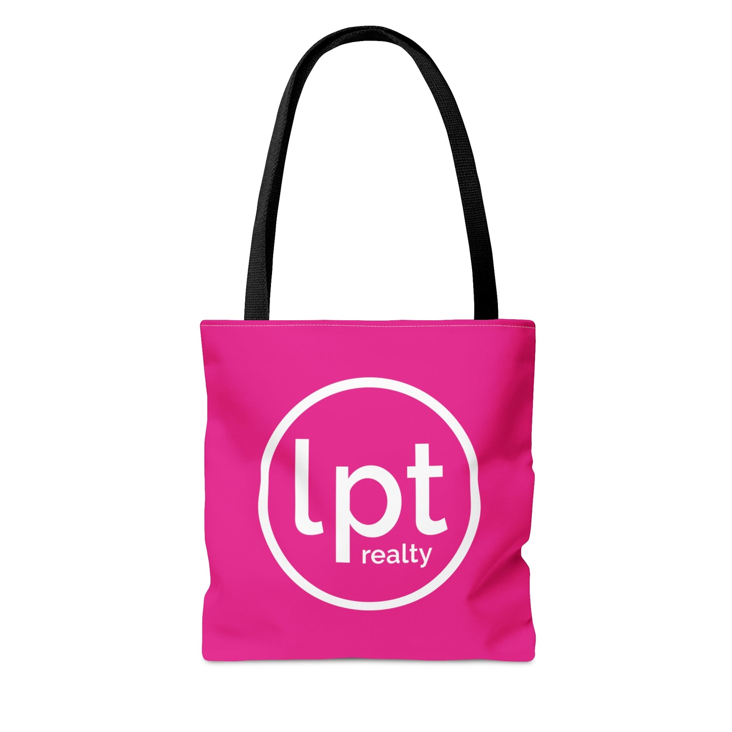 LPT Realty Logo White on Pink  - Canvas Tote 3 Sizes