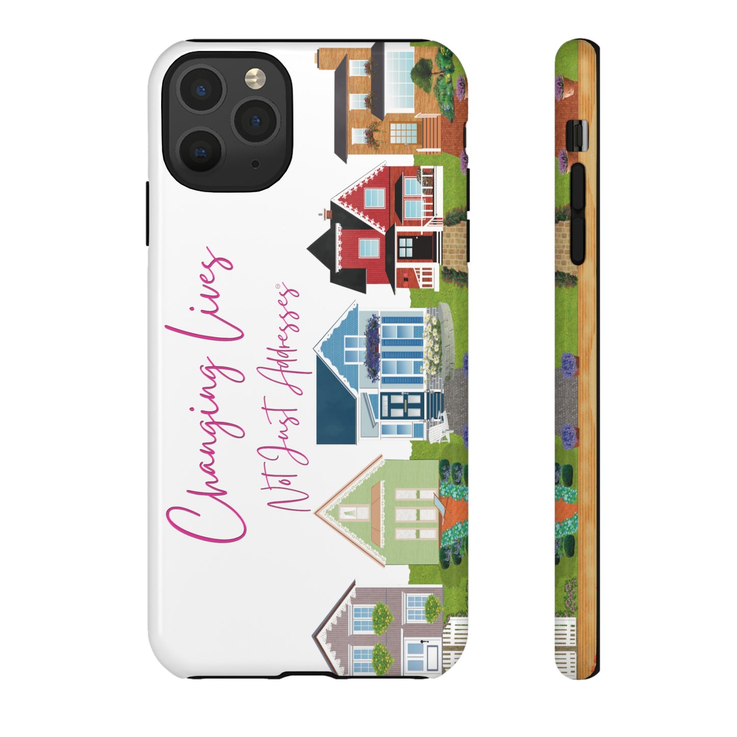 Changing Lives Not Just Addresses Pink on White Phone Case - Real Estate Agent & REALTORS©