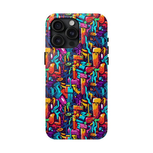 3D Abstract Colorful Street Graffiti Art Design Iphone Tough Phone Case