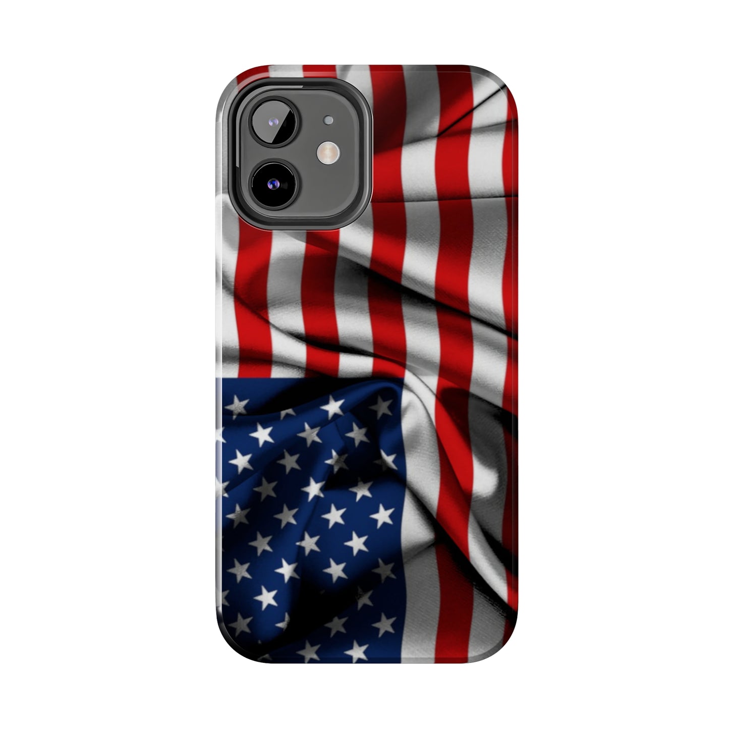 Proudly Unfurling: The American Flag Waves in Patriotic Splendor Iphone Tough Phone Case