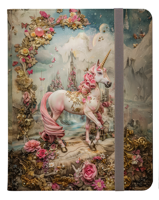 Majestic Unicorn in Blossoming Garden Ipad Pro 11 & Pro 12.9 Protective Case and Pencil Holder