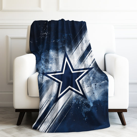 Texas Star Print Velveteen Plush Blanket 3 Sizes