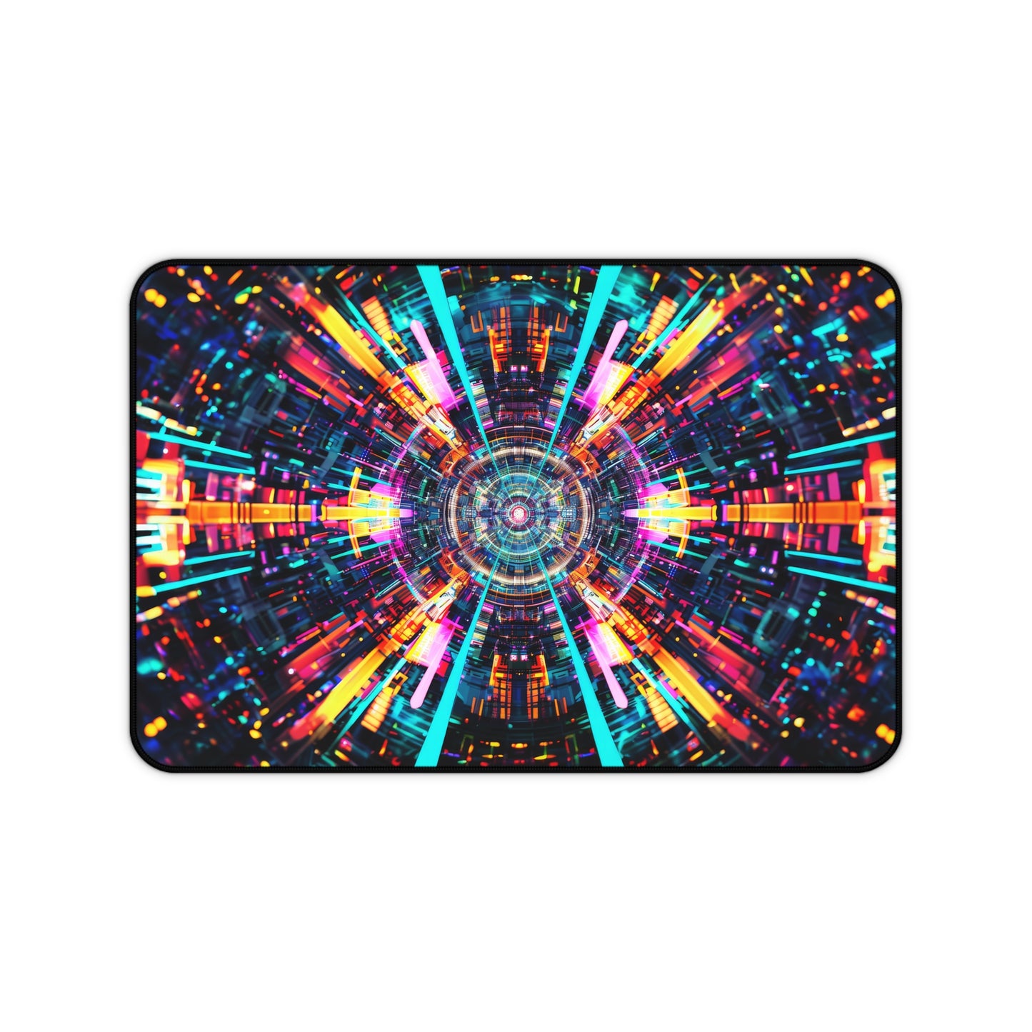 Vortex Gateway in Neon Tunnel of Light and Energy Extended Gaming Mouse Pad  Desk Mat  - 3 Sizes