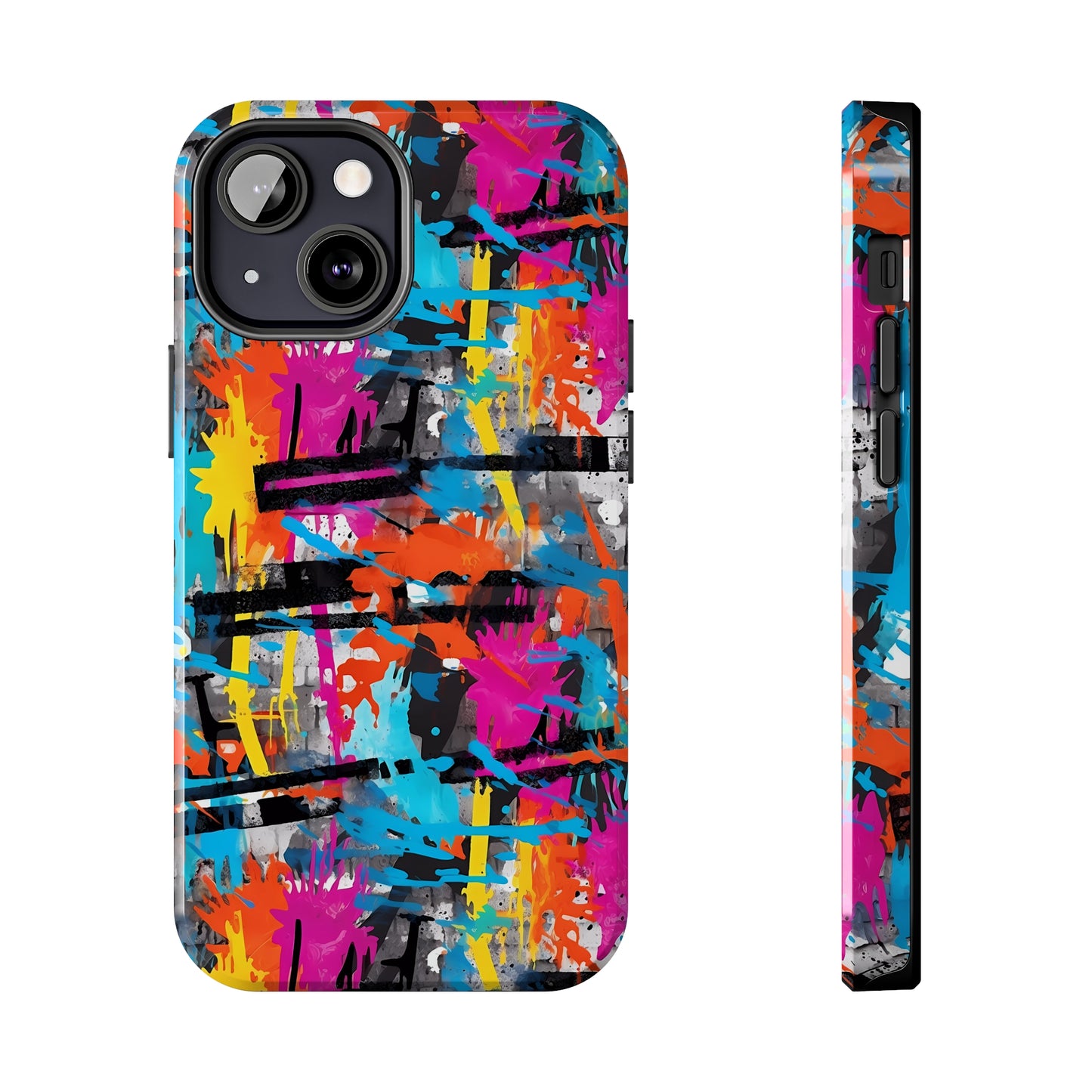 Rainbow Color Abstract Graffiti Design Iphone Tough Phone Case