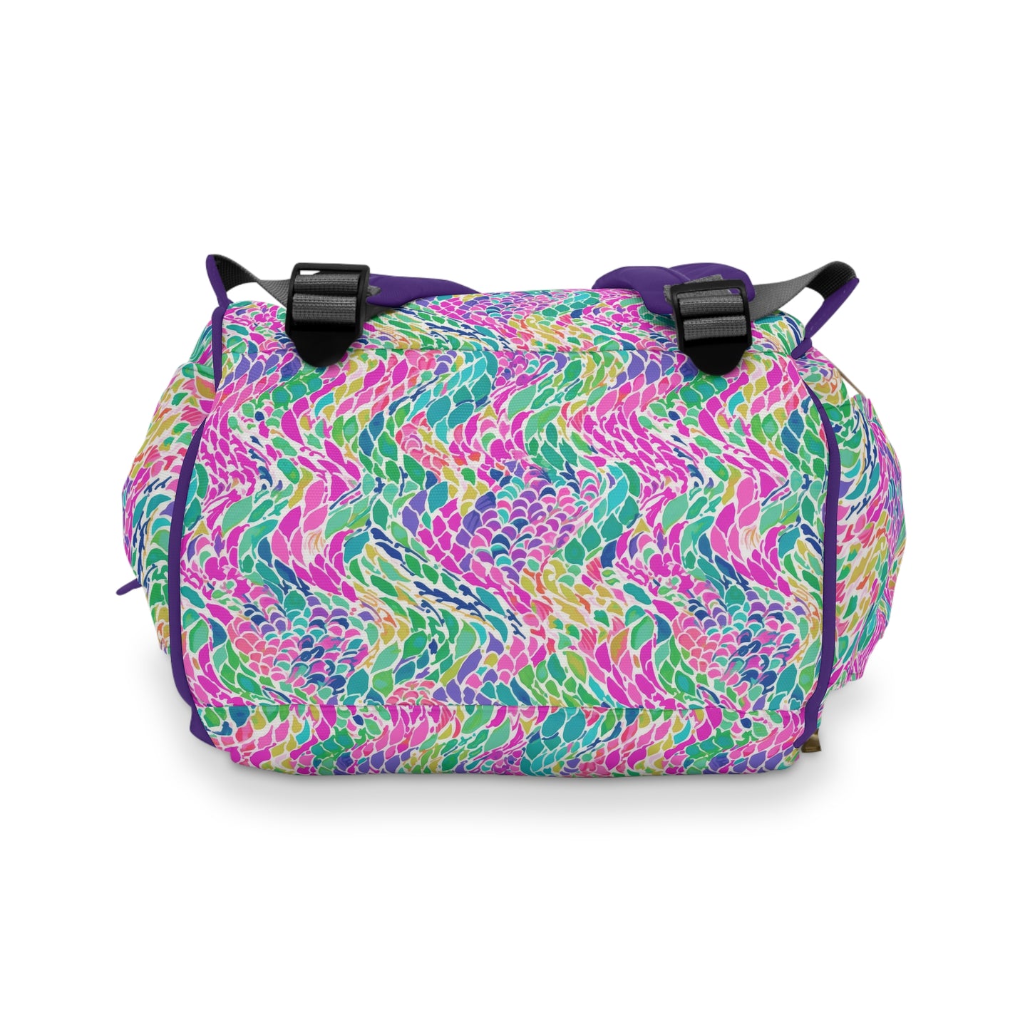 Enchanted Waves: Rainbow Mermaid Dancing in the Sea Multifunctional Diaper Backpack