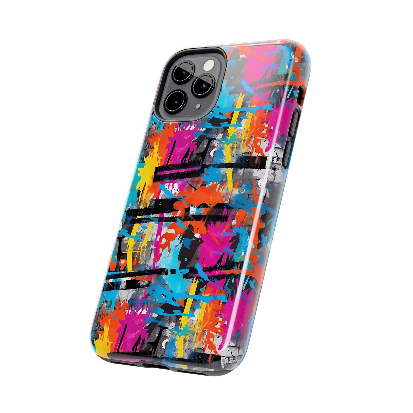 Rainbow Color Abstract Graffiti Design Iphone Tough Phone Case