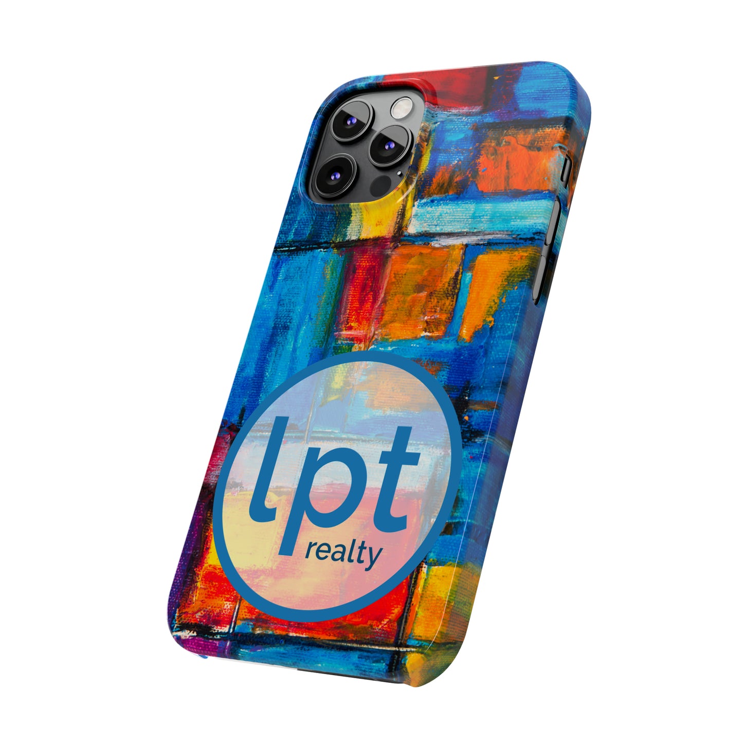 LPT Realty Logo -  Rainbow Abstract Painting Iphone 15-12 Slim Phone Case