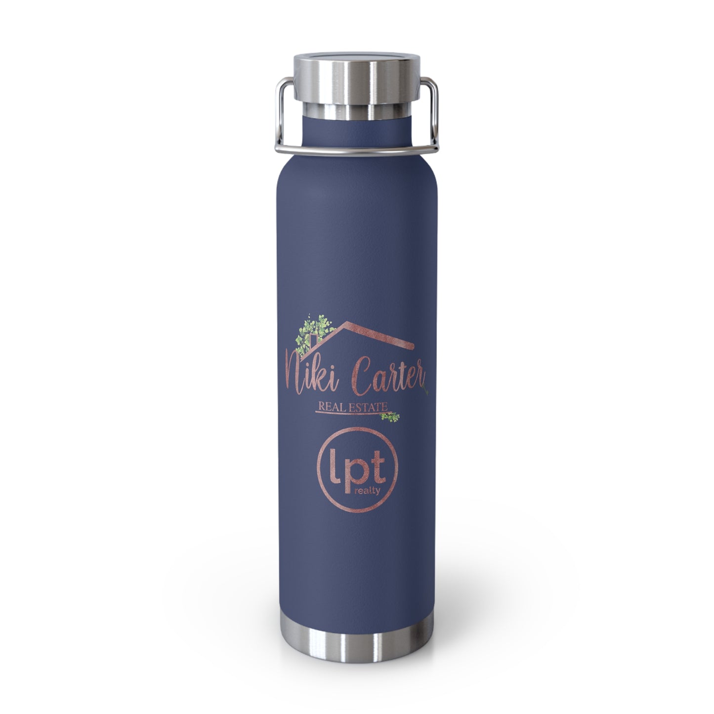 Niki Carter Blush Logo & LPT  - 22 oz Copper Vacuum Insulated Bottle Multiple Colors