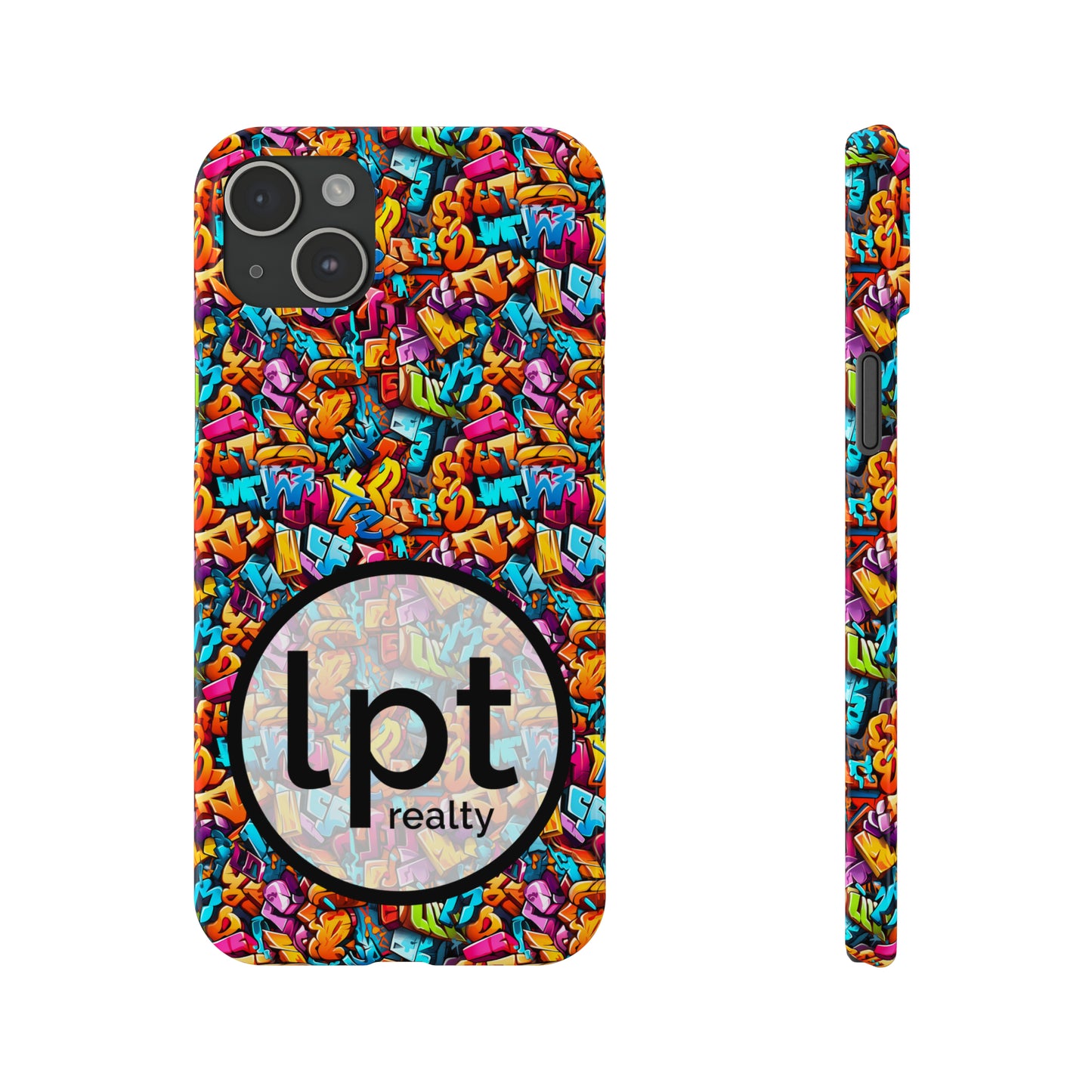 LPT Realty Logo -  3D Street Art Graffiti Design Iphone 15-12 Slim Phone Case