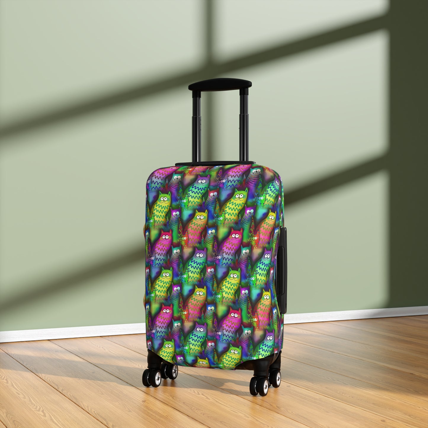 Neon Rainbow Cartoon Cats  - Luggage Protector and Cover 3 Sizes