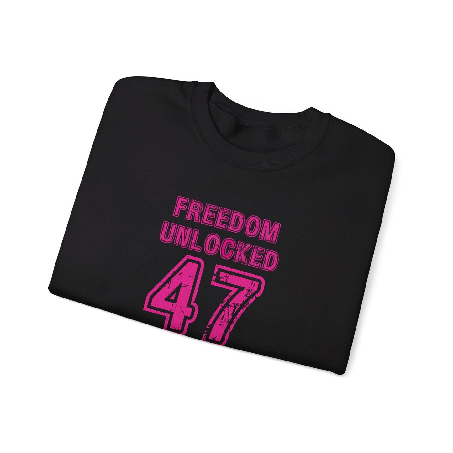 Freedom Unlock 47 in Pink Crewneck Sweatshirt Unisex S-3XL