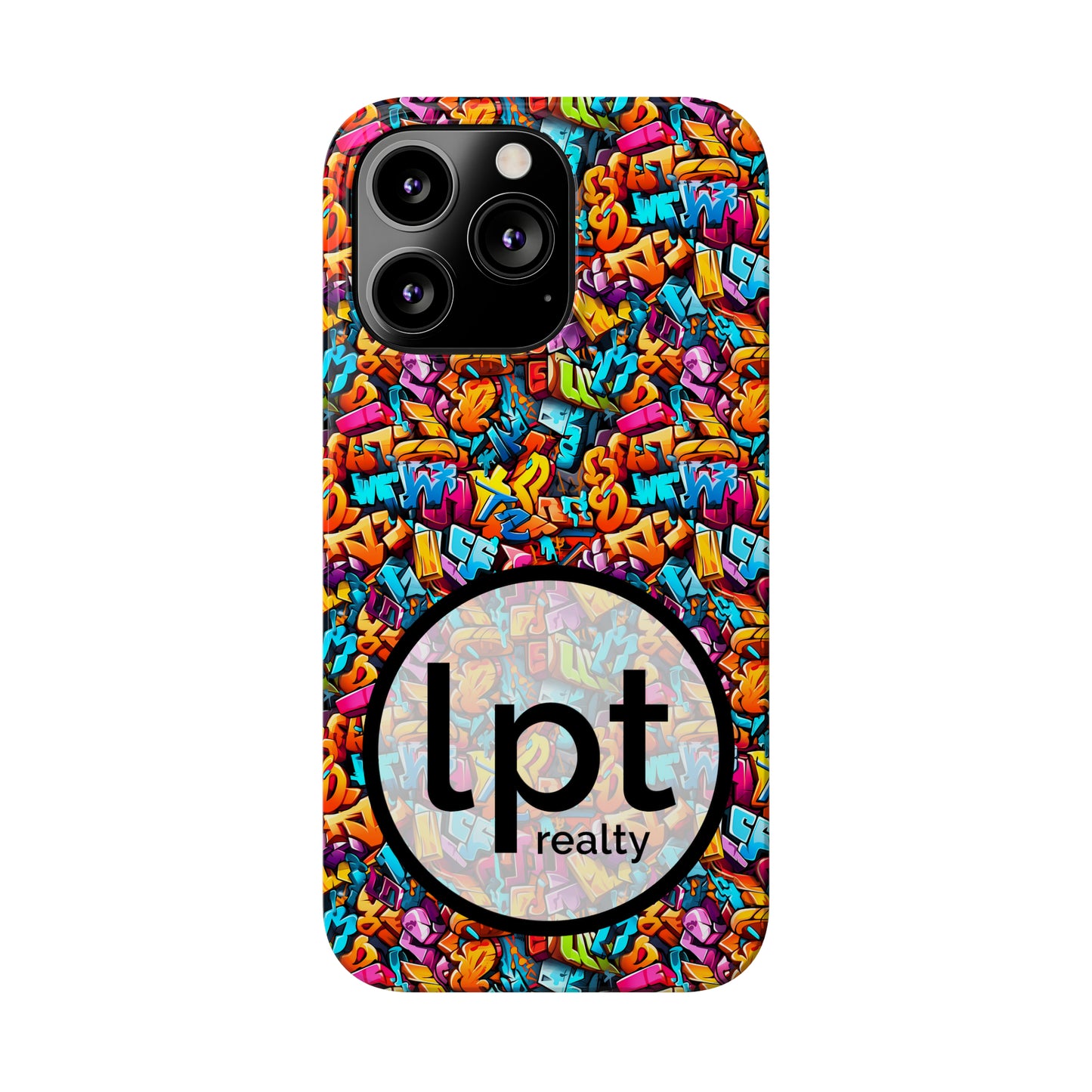 LPT Realty Logo -  3D Street Art Graffiti Design Iphone 15-12 Slim Phone Case