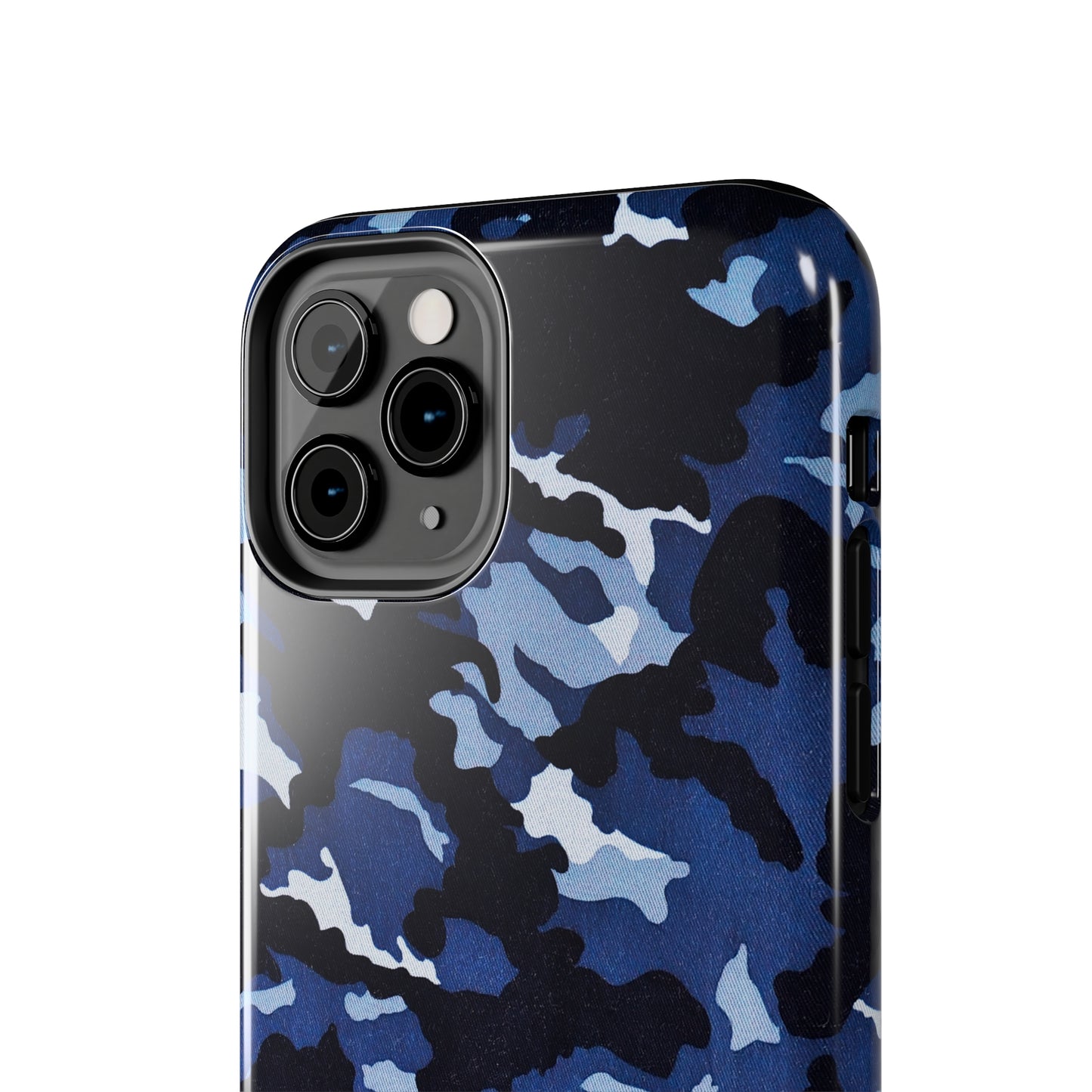 Deep Sea Concealment: Navy Blue Camouflage Iphone Tough Phone Case