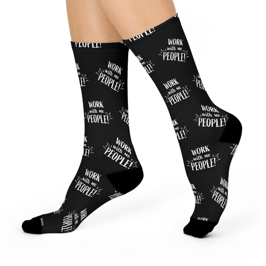 Work With Me People Sarcasm Cushioned Crew Socks