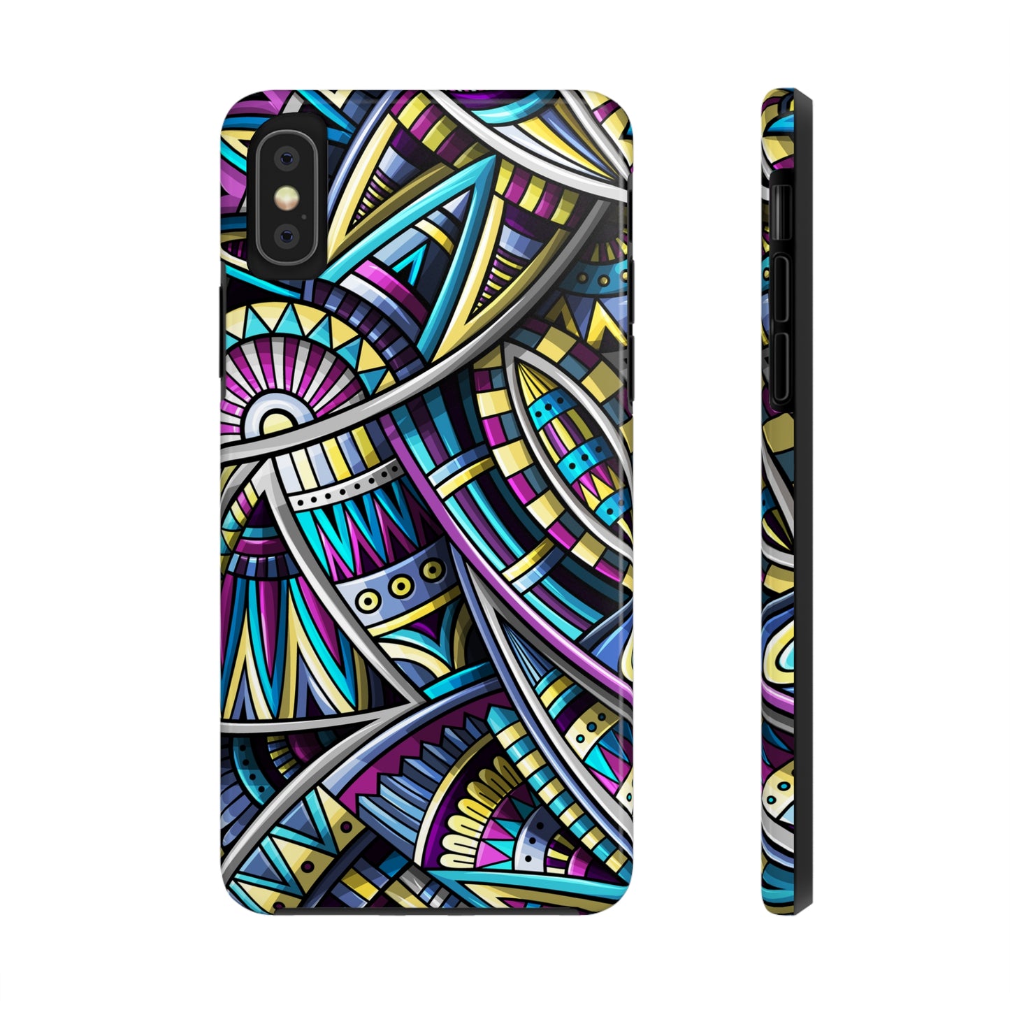 Tribal Colorful Abstract Design Iphone Tough Phone Case