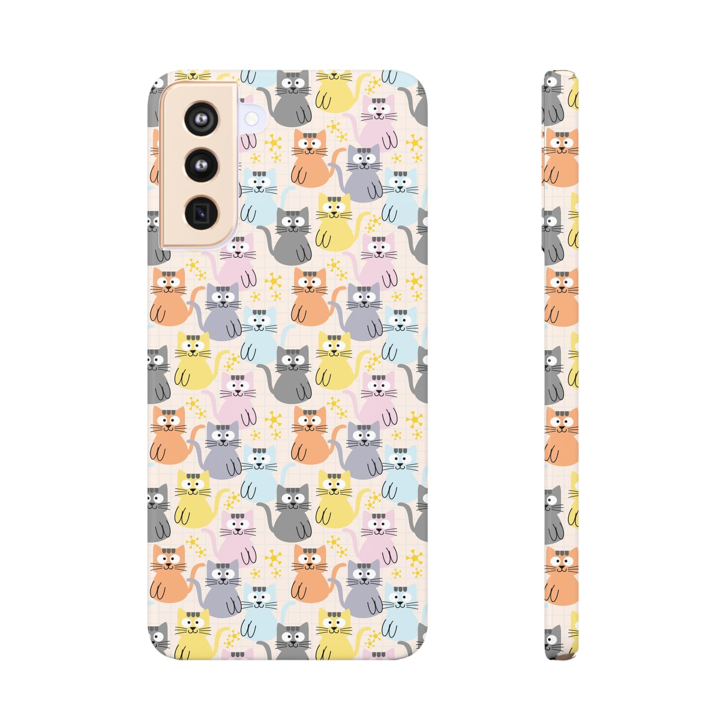 Adorable Cartoon Kitties: Pastel-Colored and Overflowing with Cuteness Samsung Slim Cases