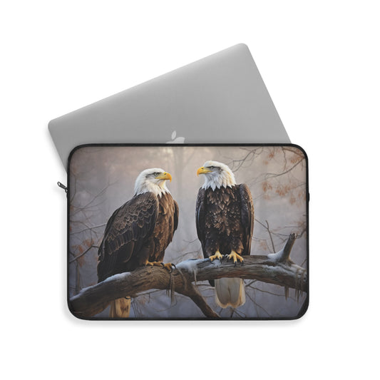 Majestic Bald Eagles Captivating Wildlife Photography Laptop or Ipad Protective Sleeve 3 Sizes Available