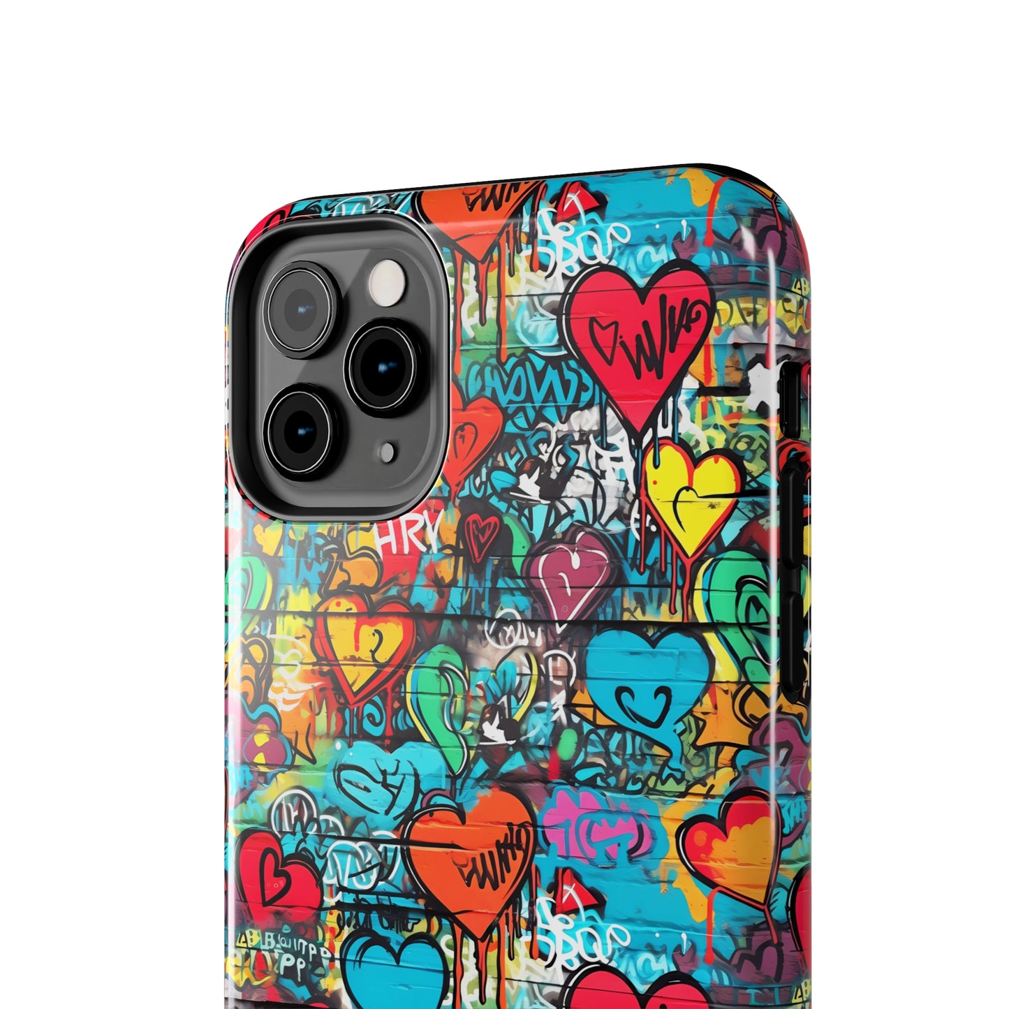 Street Art Graffiti Hearts Design Iphone Tough Phone Case