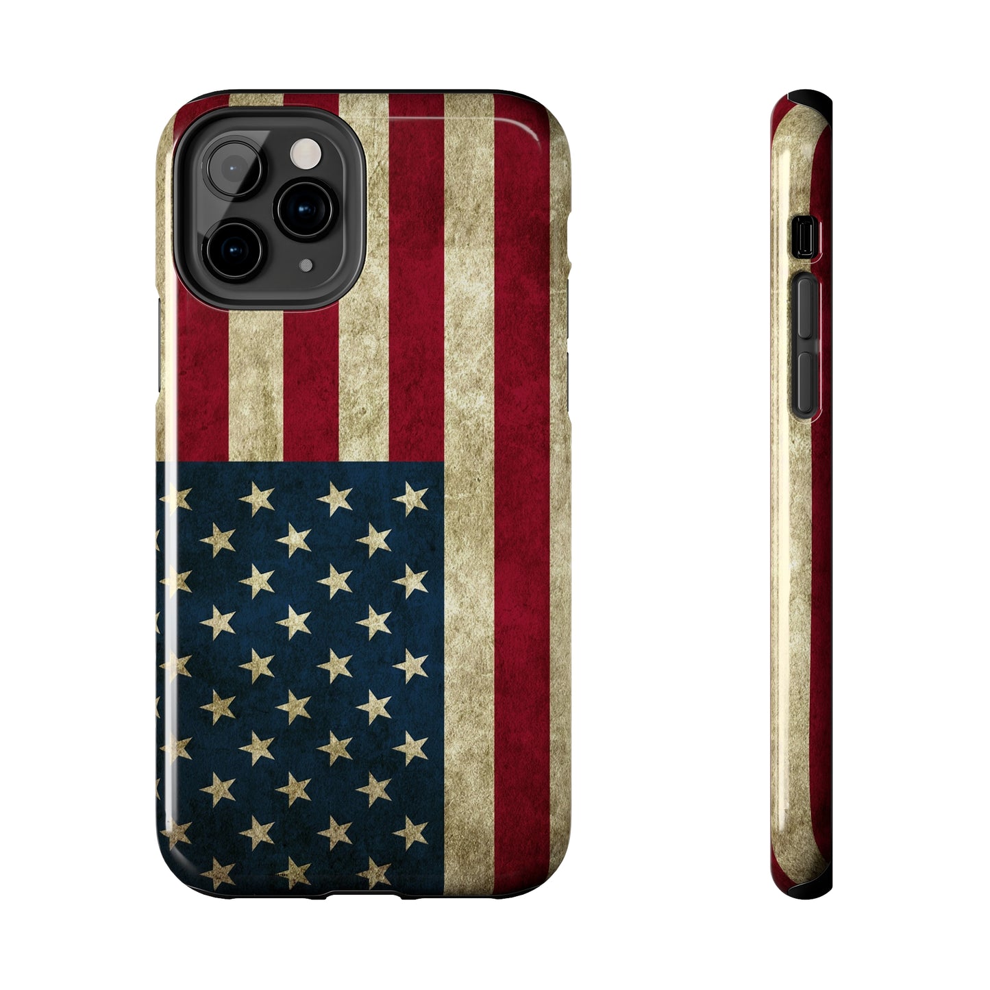 Rugged American Flag Iphone Tough Phone Case