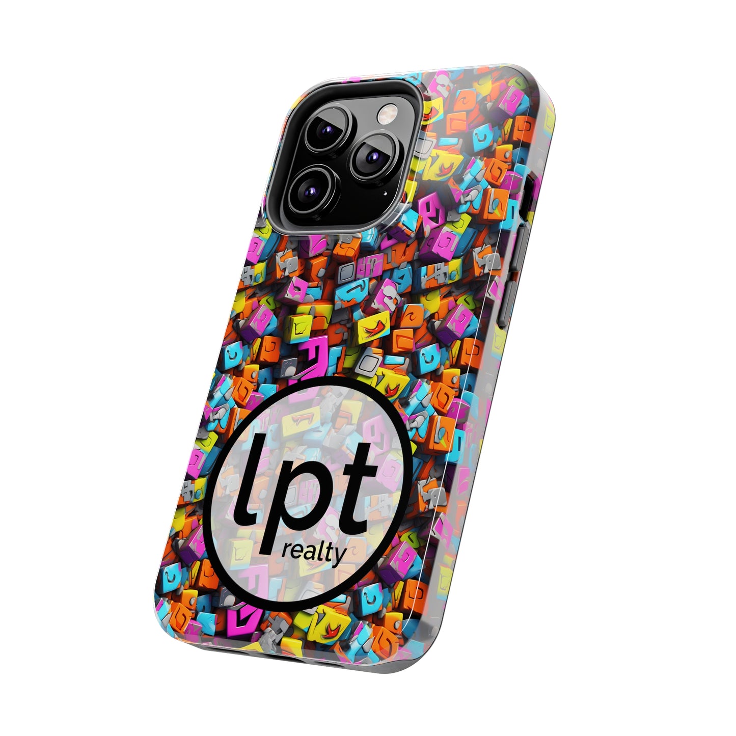 LPT Realty Logo -  3D Abstract Colorful Block Design Iphone Tough Phone Case