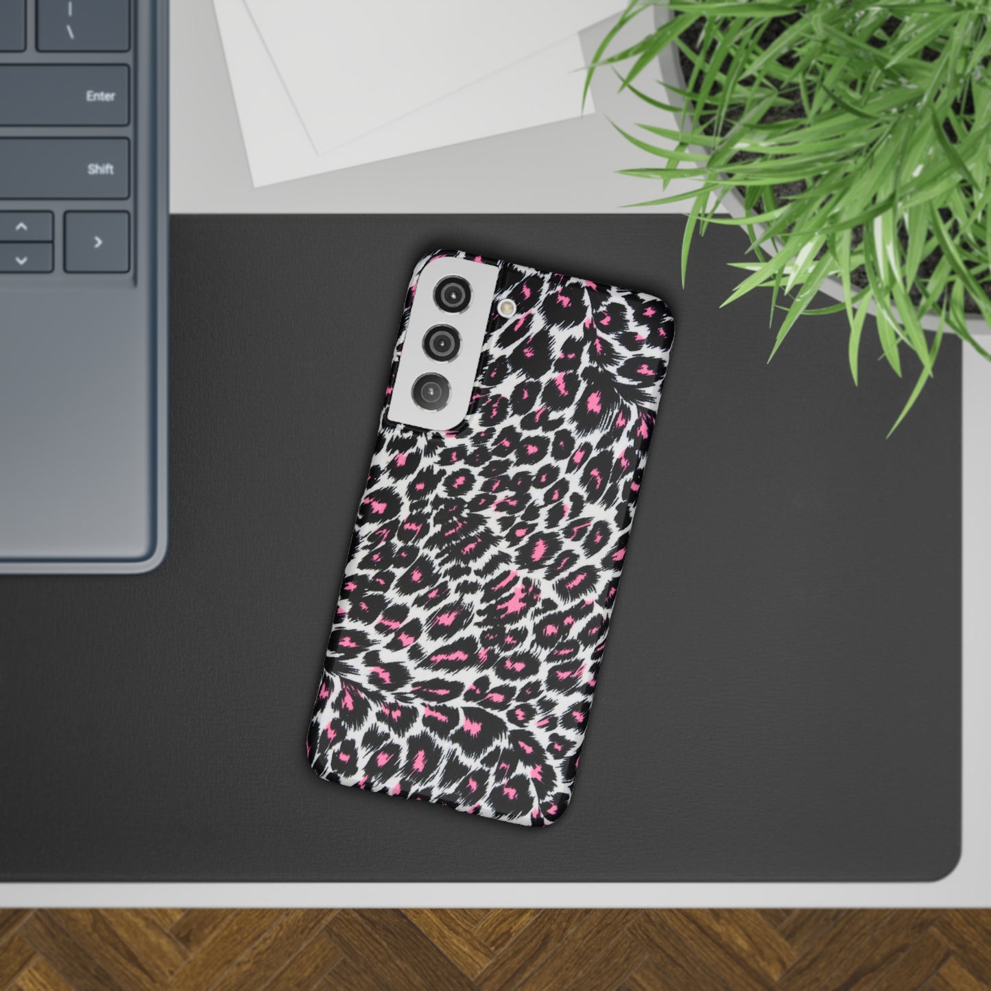 Fierce Femininity Pink and Black Leopard Print Samsung Slim Cases