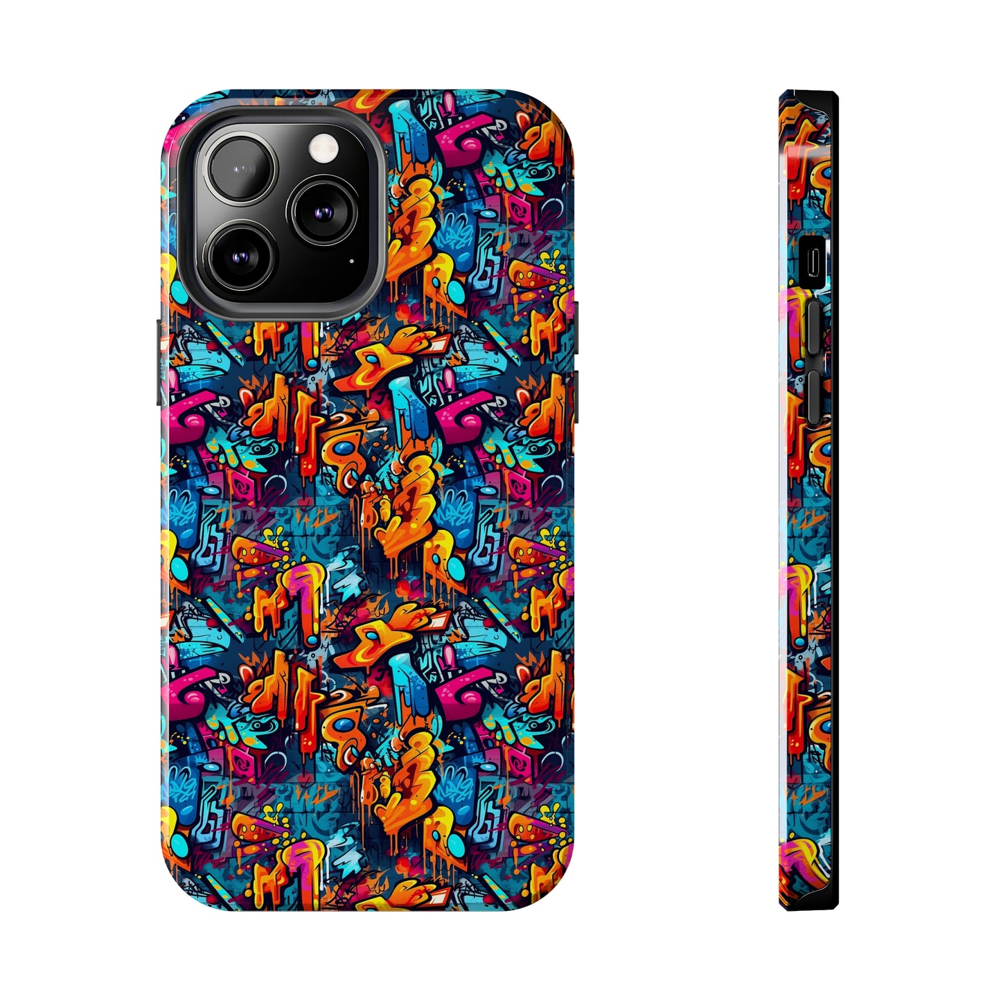 3D Abstract Graffiti Colorful Design Iphone Tough Phone Case