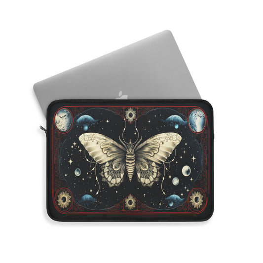 Fantasy Death Moth and Celestial Planets  - Laptop or Ipad Protective Sleeve 3 Sizes