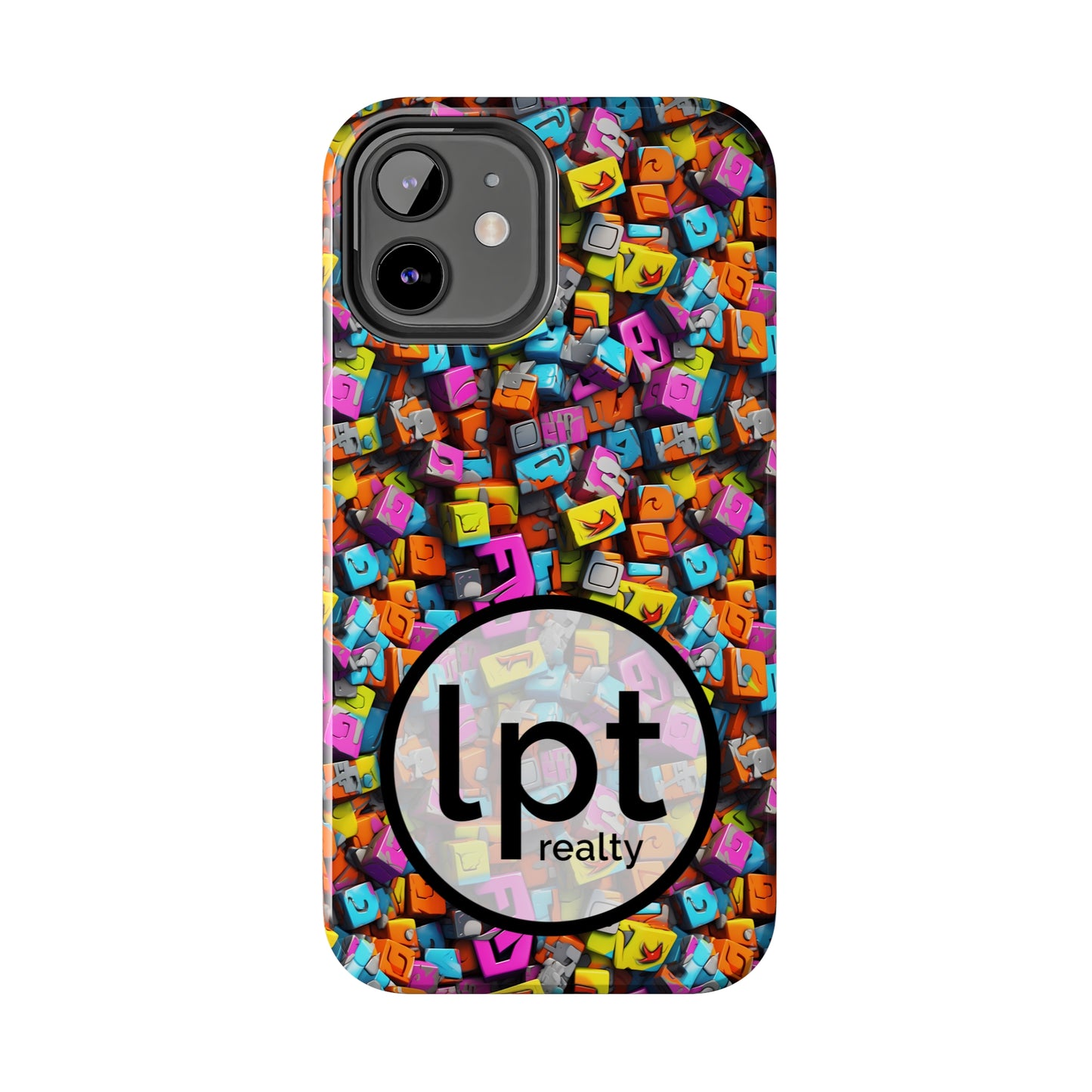 LPT Realty Logo -  3D Abstract Colorful Block Design Iphone Tough Phone Case