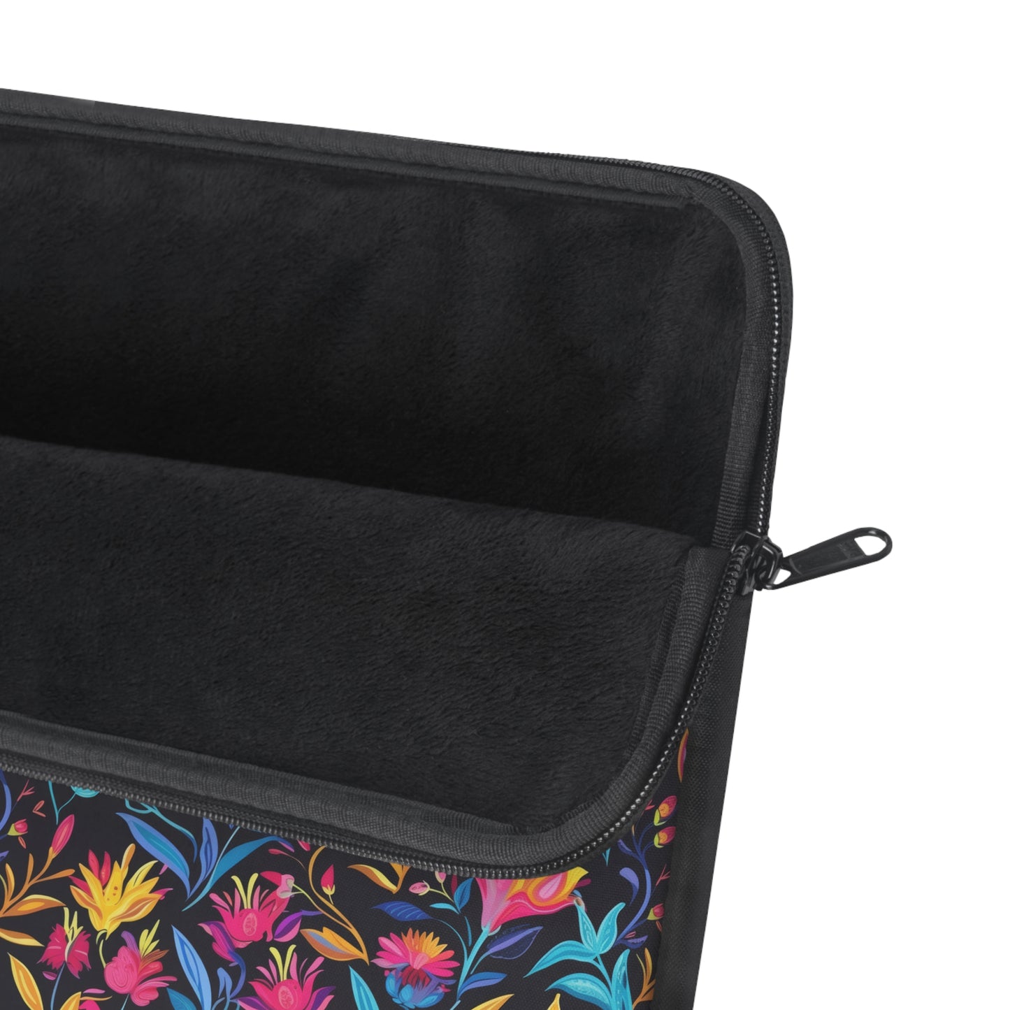 Vibrant Floral Fantasy in Midnight Garden Laptop or Ipad Protective Sleeve 3 Sizes Available