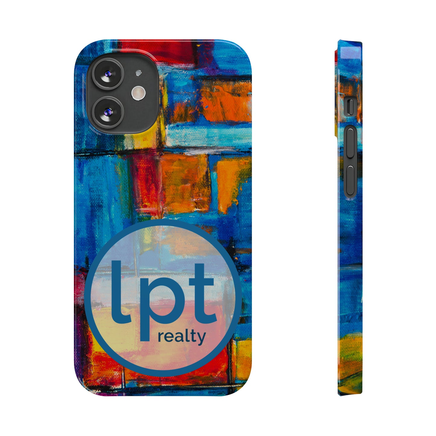 LPT Realty Logo -  Rainbow Abstract Painting Iphone 15-12 Slim Phone Case