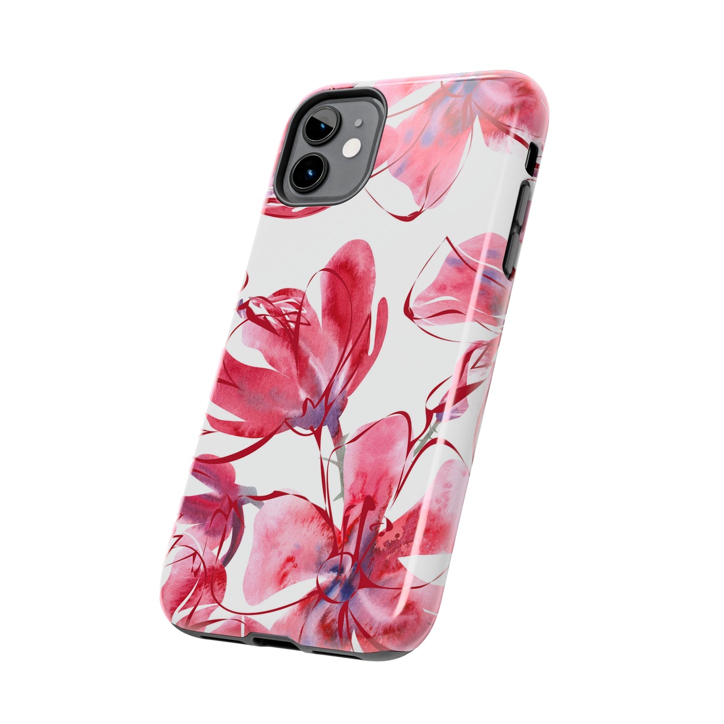 Large Pink Flower Iphone Tough Phone Case