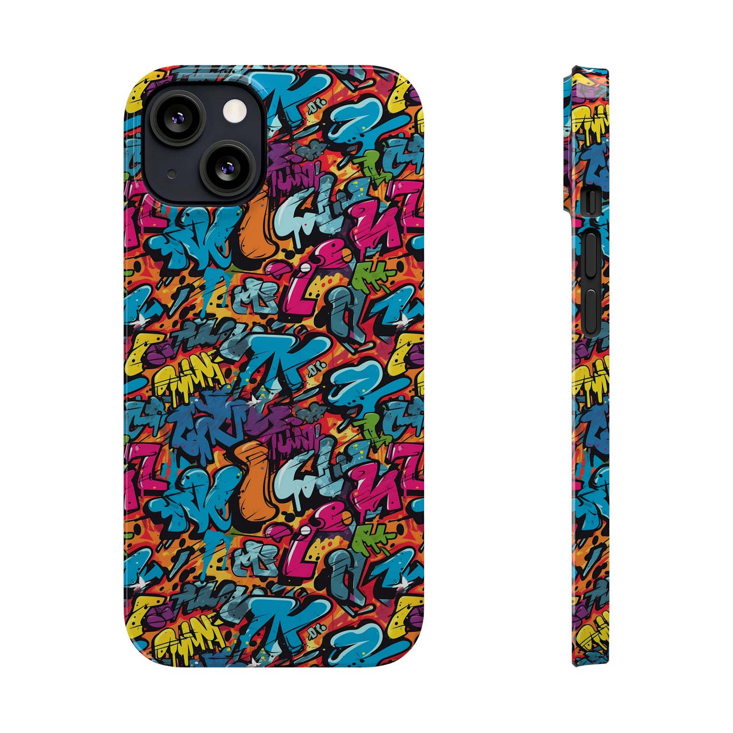 3D Street Art Graffiti Design Iphone 15-12 Slim Phone Case