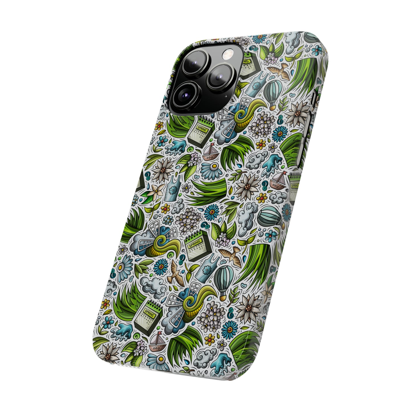 Spring Flowers and Gardening Design Iphone 15-12 Slim Phone Case