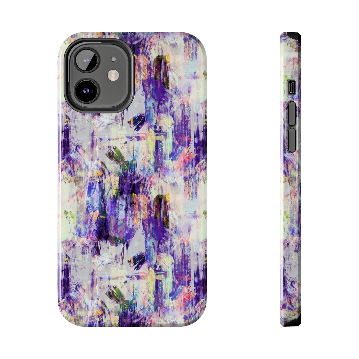 Purple Spring Painted Abstract Iphone Tough Phone Case