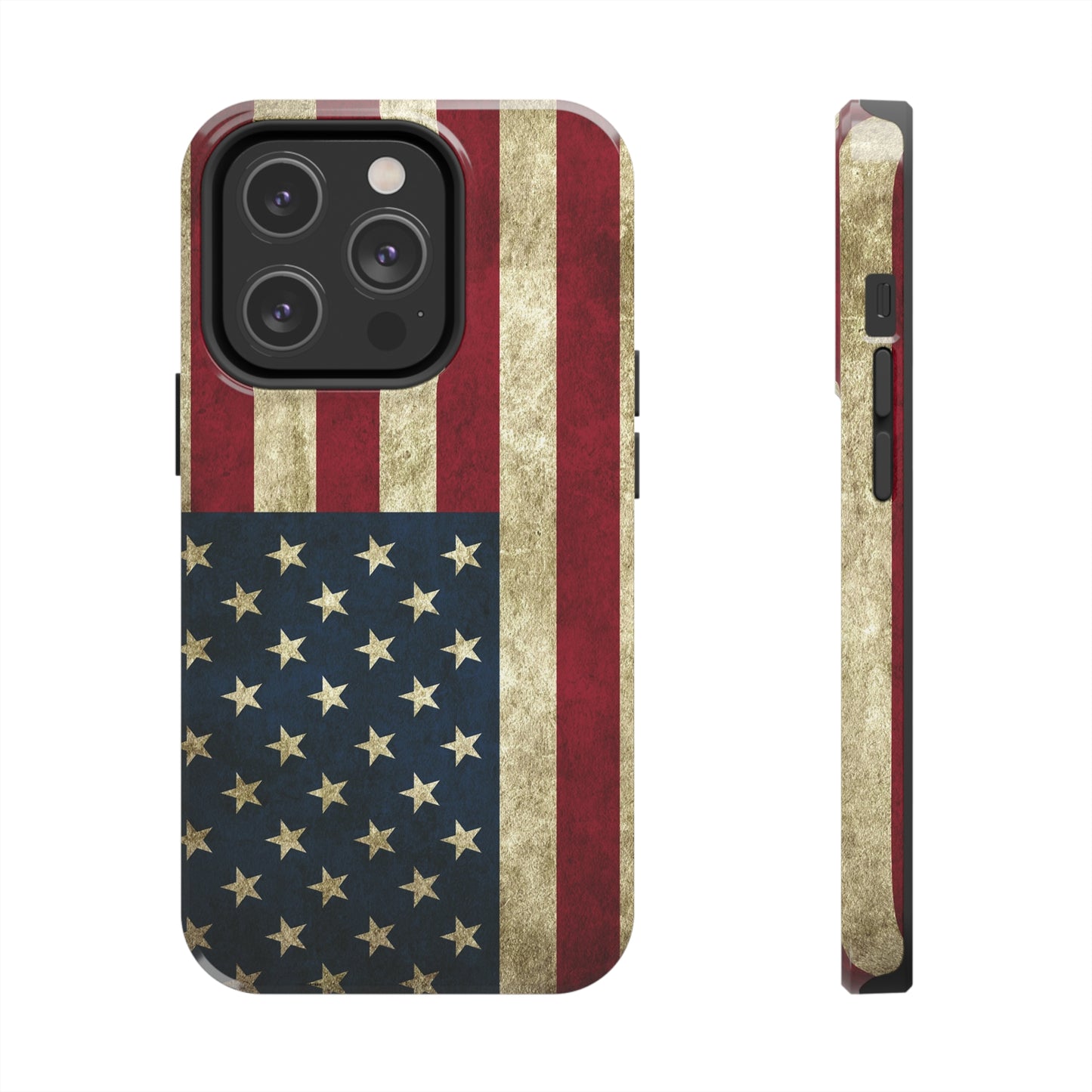 Rugged American Flag Iphone Tough Phone Case