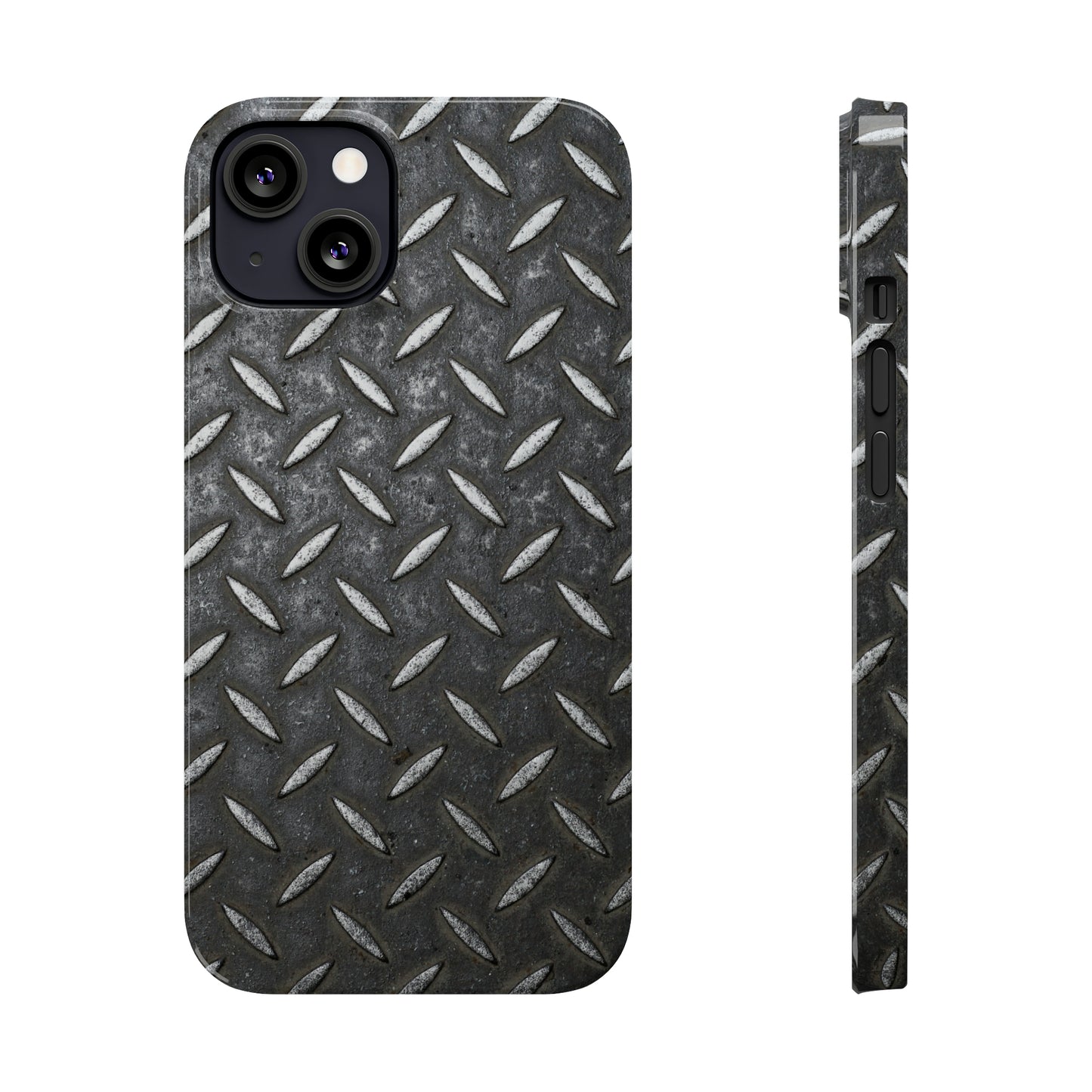 Steel Diamond Plate Design Iphone 15-12 Slim Phone Case